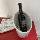 Glacetă de vin sau șampanie în marmură albă de Carrara Fabricată în Italia - Ciotti Viadurini