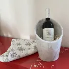 Glacetă de vin sau șampanie în marmură albă de Carrara Fabricată în Italia - Ciotti Viadurini