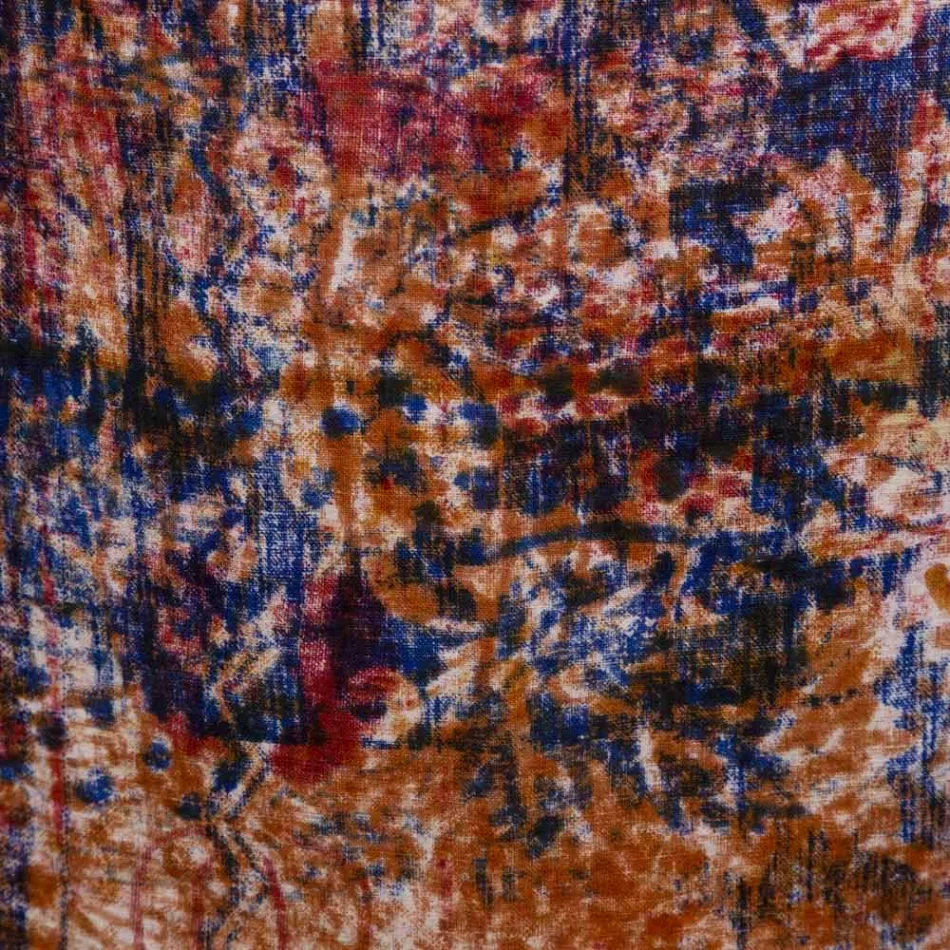 Șorț artizanal italian în bumbac cu imprimeu manual - mărci Viadurini