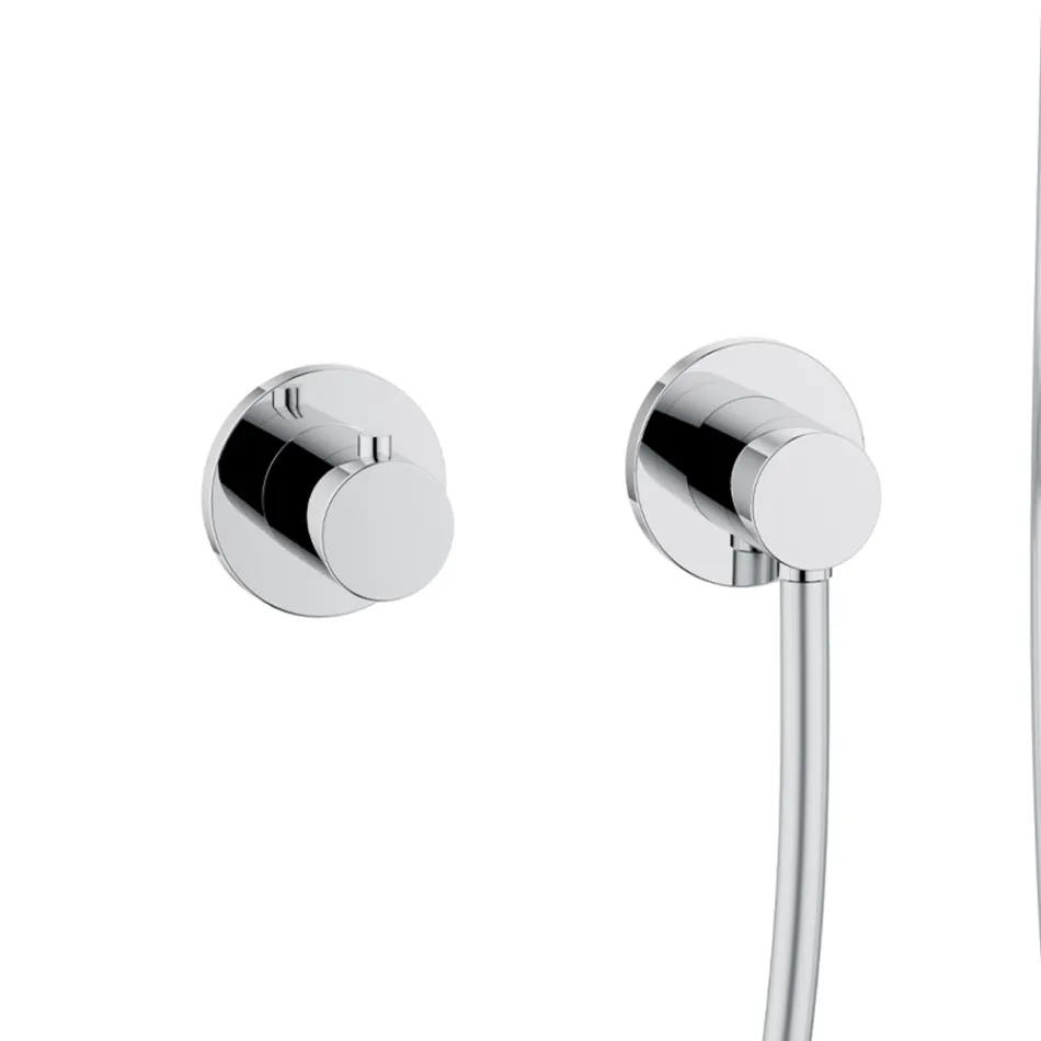 Grup de duș cu două căi cu șină glisantă, rozetă rotundă sau pătrată - Kristio Viadurini