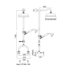 Grup de duș cu tijă de duș din alamă Vintage Made in Italy - Katerina Viadurini