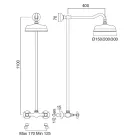 Grup de duș din alamă lucrată manual în stil clasic - Miriano Viadurini