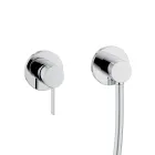 Grup de duș Cap de duș și șină glisantă Rozetă rotundă sau pătrată - Erkole Viadurini