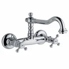 Grup stil clasic pentru lavoar de bucătărie de perete din alamă Made in Italy - Limo Viadurini