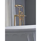 Unitate de cadă pe podea cu duș de mână și furtun flexibil Made in Italy - Milano Viadurini