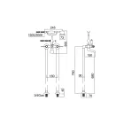 Unitate de cadă pe podea cu duș de mână și furtun flexibil Made in Italy - Milano Viadurini