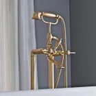 Unitate de cadă pe podea cu duș de mână și furtun flexibil Made in Italy - Milano Viadurini