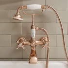 Grup pentru cadă din alamă cu design vintage, fabricat în Italia - Klarisa Viadurini