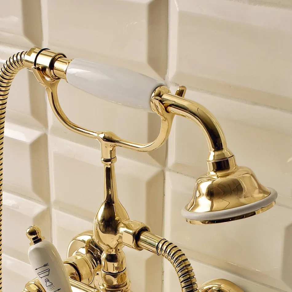 Grup pentru cadă din alamă în stil vintage fabricat în Italia - Katerina Viadurini