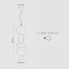 Lampa cu 4 elemente din ceramica de diferite forme Made in Italy - Bumbum Viadurini