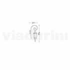 Lampa de perete exterior din aluminiu turnat sub presiune din Italia, Anika Viadurini