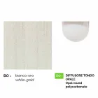 Lampă albă de perete din aluminiu din Italia, Anusca Viadurini