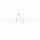 Lampă albă de perete din aluminiu din Italia, Anusca Viadurini