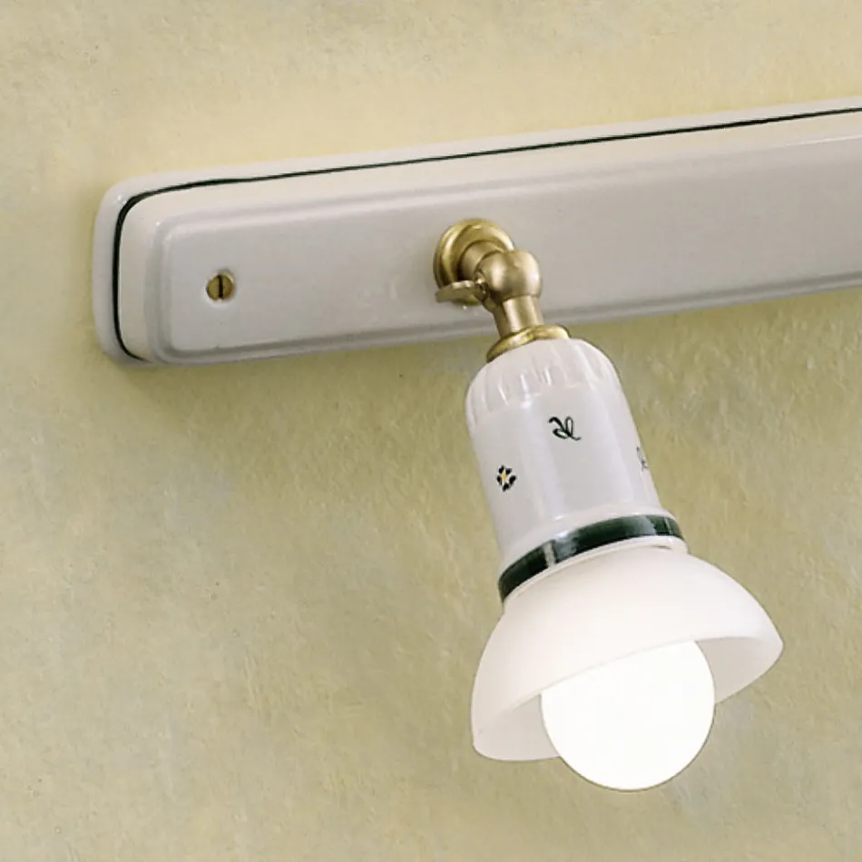 Lampa de Perete 2 sau 3 Spoturi Alama si Ceramica Pictata Manual - Savona Viadurini