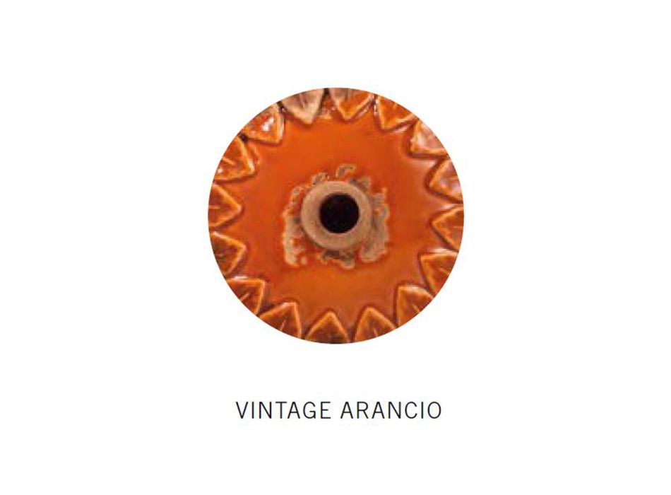 Aplica de Perete Crescent realizata manual din Fier si Ceramica - Vintage Viadurini