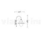 Aplica de exterior vintage din aluminiu Made in Italy - Cassandra Viadurini