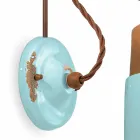 Lampa de perete din ceramica si fier rugina Desiree Ferroluce Viadurini