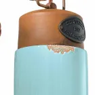 Lampa de perete din ceramica si fier rugina Desiree Ferroluce Viadurini