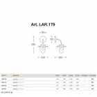 lampa de perete La Traviata de cupru, sticlă, alamă antic Viadurini