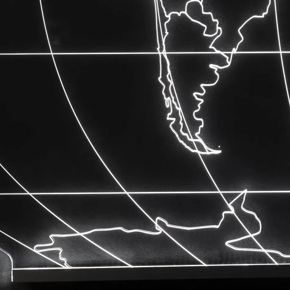 Aplică Planisphere din Cristal Acrilic Gravat Laser - Rihanna Viadurini