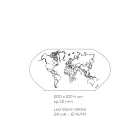 Aplică Planisphere din Cristal Acrilic Gravat Laser - Rihanna Viadurini