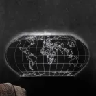 Aplică Planisphere din Cristal Acrilic Gravat Laser - Rihanna Viadurini