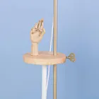 Lampă de podea design din oțel, frasin și alamă Made in Italy - Pitulla Viadurini