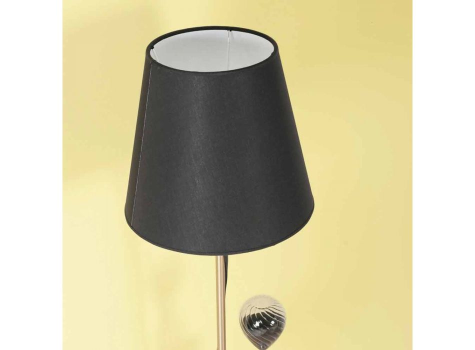 Lampă de podea design din oțel, frasin și alamă Made in Italy - Pitulla Viadurini