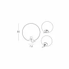 Sferă Globe / lampă de masă Slide Globo alb strălucitor realizat în Italia Viadurini