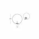 Sferă Globe / lampă de masă Slide Globo alb strălucitor realizat în Italia Viadurini