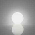 Sferă Globe / lampă de masă Slide Globo alb strălucitor realizat în Italia Viadurini