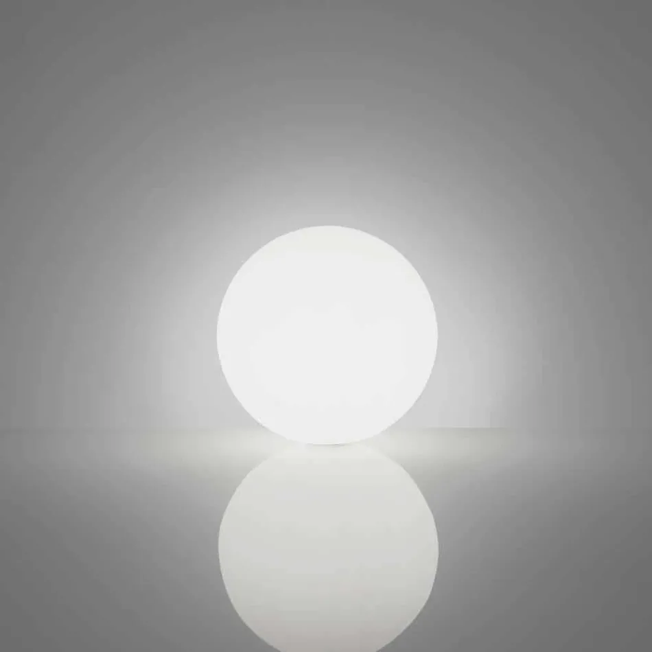 Sferă Globe / lampă de masă Slide Globo alb strălucitor realizat în Italia Viadurini