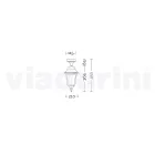 Plafoniera de gradina din aluminiu fabricata in Italia, Aquilina Viadurini