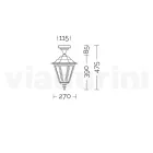 Plafoniera de gradina din sticla si 5 finisaje din aluminiu - Pinako Viadurini