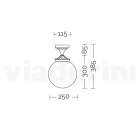 Plafoniera din acril si aluminiu negru Made in Italy - Trovanero Viadurini