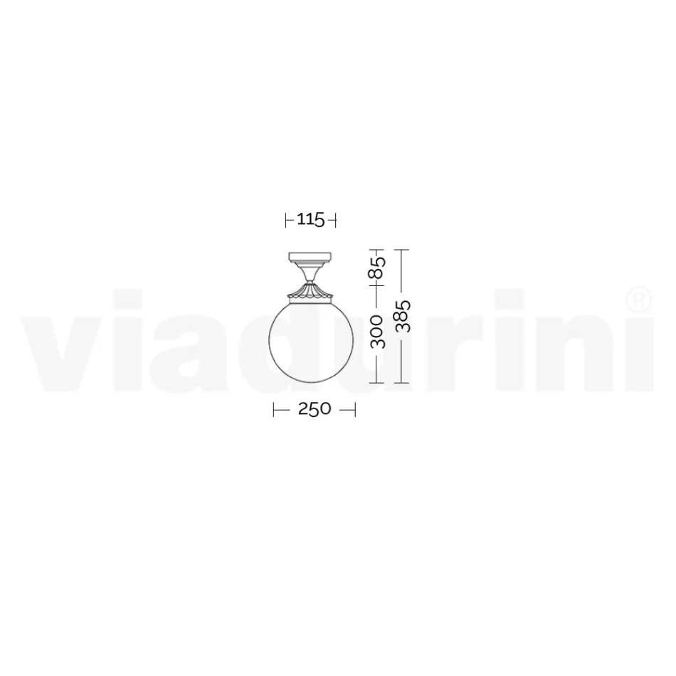 Plafoniera din Acril Opal si Structura Aluminiu Alb - Trovabianco Viadurini