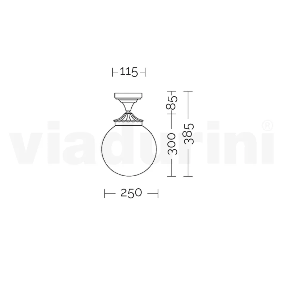 Plafoniera din Aluminiu si Acrilic Opal Made in Italy - Trovaantracit Viadurini