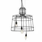 Suspensie 3 lumini în design alb sau metal natural - Stylus Viadurini