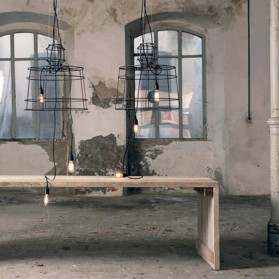 Suspensie 3 lumini în design alb sau metal natural - Stylus Viadurini