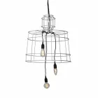 Suspensie 3 lumini în design alb sau metal natural - Stylus Viadurini