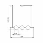 Suspensie 3 lumini din alamă și sticlă 2 finisaje - Alma de Il Fanale Viadurini