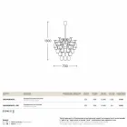 pandantiv lampa 30 pahare rasturnata Sauvignon Viadurini