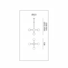 Lampă cu suspensie 5 lumini din alamă naturală și sticlă - Molecola de Il Fanale Viadurini