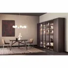 Suspensie 8 lumini din alamă naturală și sticlă - Molecola de Il Fanale Viadurini