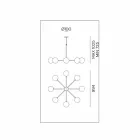 Suspensie 8 lumini din alamă naturală și sticlă - Molecola de Il Fanale Viadurini