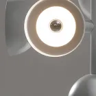 Lampa cu Suspensie 9 Lumini Design din Aluminiu Alb sau Negru - Celio Viadurini