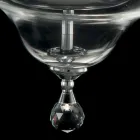 pandantiv lampa 3 lumini de sticlă și Cristallo Ivy, a făcut în Italia Viadurini