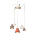 Lampa suspendata cu 5 Elemente Colorate Made in Italy - Berimbau