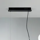 Lampa cu Suspensie cu 5 Lumini din Metal si Sticla Moderna - Birga Viadurini