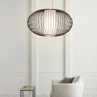 pandantiv lampa de oțel vopsit, Ø90xh.53xl.cavo100cm, Joy Viadurini